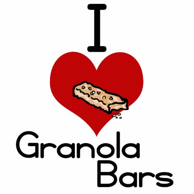 Ornement Photo Sculpture Barres de granola du l'amour-coeur I (Devant)