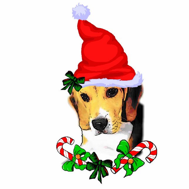 Ornement Photo Sculpture Beagle Cadeaux de Noël (Devant)