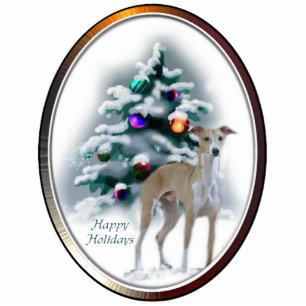 Ornement Photo Sculpture Cadeaux de Noël italiens Greyhound