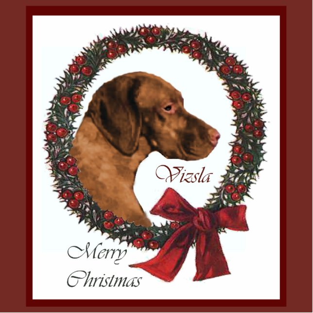 Ornement Photo Sculpture Cadeaux de Noël Vizsla (Devant)