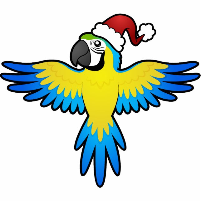 Ornement Photo Sculpture Christmas Macaw / Parrot (Devant)