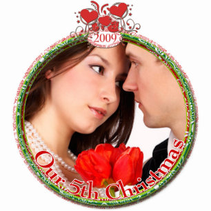 Ornement Photo Sculpture Coeurs mariages Notre 5e Noël