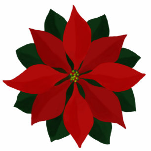 Ornement Photo Sculpture Découpe Poinsettia Ornement de Noël