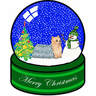 Ornement Photo Sculpture globe de neige de yorkie