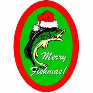 Ornement Photo Sculpture Joyeux Noël drôle de Fishmas