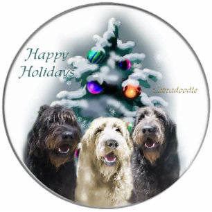 Ornement Photo Sculpture Labradoodle Cadeaux de Noël