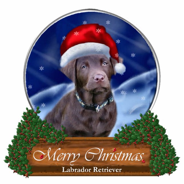 Ornement Photo Sculpture Labrador Retriever Cadeaux Ornement de Noël (Devant)