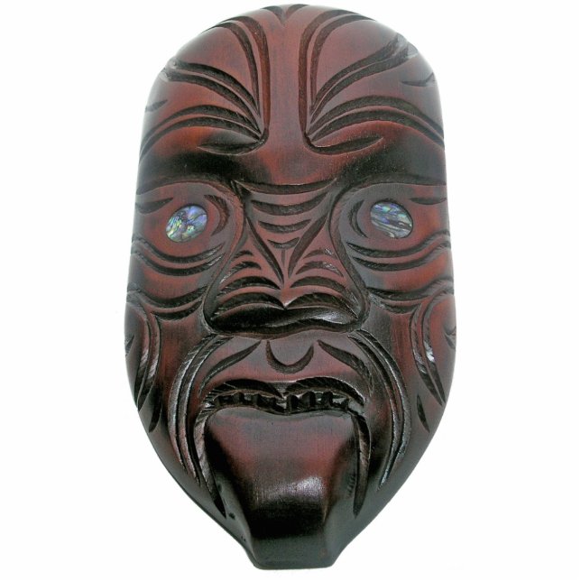 Ornement Photo Sculpture Masque découpé maori (Devant)
