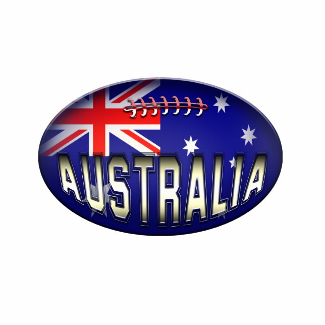 Ornement Photo Sculpture Ornement australien de drapeau du football (Devant)