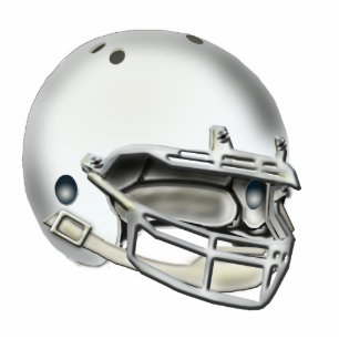 Ornement Photo Sculpture Ornement blanc de casque de football