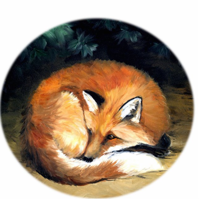 Ornement Photo Sculpture Ornement d'art "de Fox somnolent" (Devant)