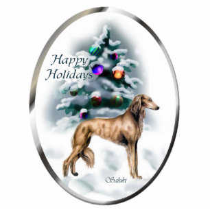 Ornement Photo Sculpture Ornement de cadeaux de Noël Saluki