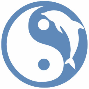 Ornement Photo Sculpture Ornement de Dolphin Yin Yang
