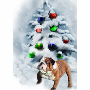 Ornement Photo Sculpture Ornement de Noël de Bulldog anglais