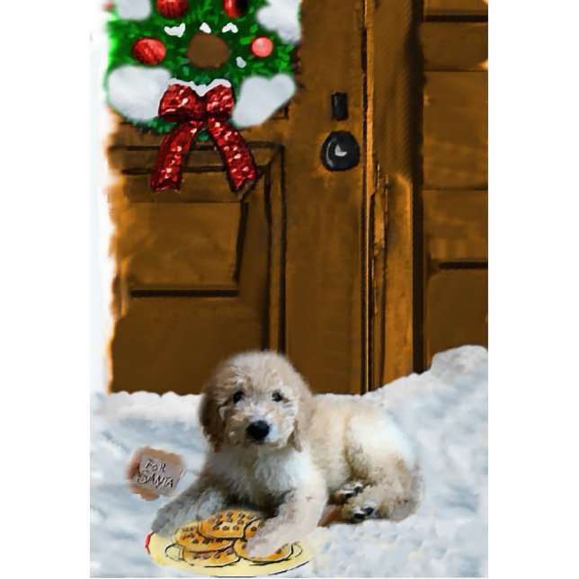 Ornement Photo Sculpture Ornement de Noël Goldendoodle (Devant)