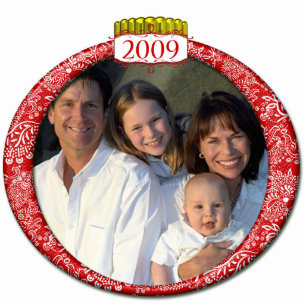 Ornement Photo Sculpture Ornement de Noël photo de famille 2009