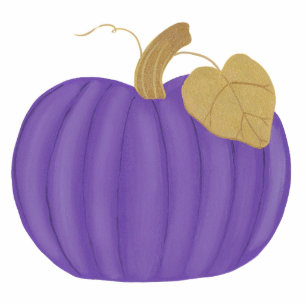 Ornement Photo Sculpture Ornement pourpre de Halloween de citrouille
