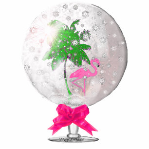 Ornement Photo Sculpture Ornement tropical de globe de neige