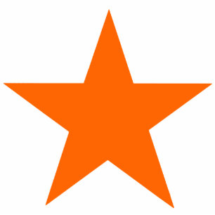 Ornement Photo Sculpture Ornements de Noël Star Orange