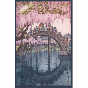 Ornement Photo Sculpture Sakura Cherry Blossom, Kameido River Bridge Japan
