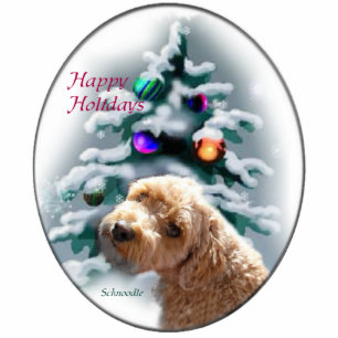 Ornement Photo Sculpture Schnoodle Cadeaux de Noël