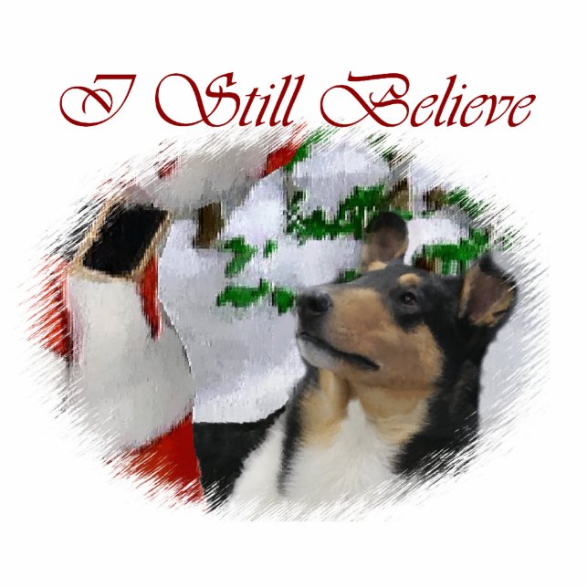 Ornement Photo Sculpture Smooth Collie Cadeaux de Noël Ornement (Devant)