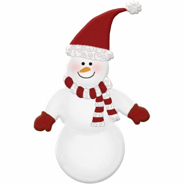 Ornement Photo Sculpture Snowman adorable (Devant)