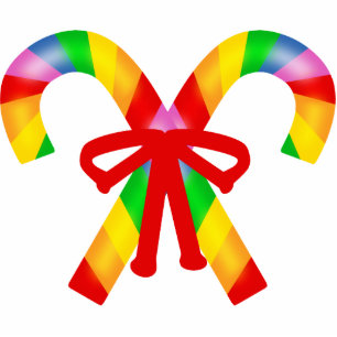 Ornement Photo Sculpture Sucres de canne Rainbow