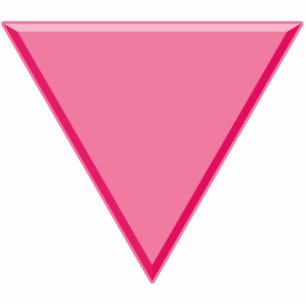 Ornement Photo Sculpture Triangle rose gay pride