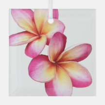 Ornement Plumeria rose