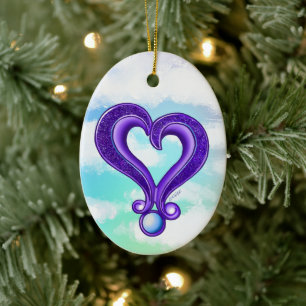 Ornement Pretty Purple Heart