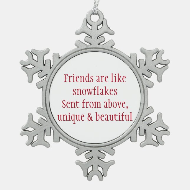 Ornement réconfortant de Noël d'amitié (Devant)