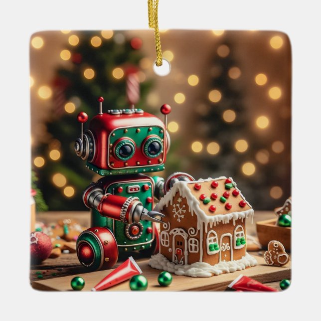Ornement robot de Noël (Devant)