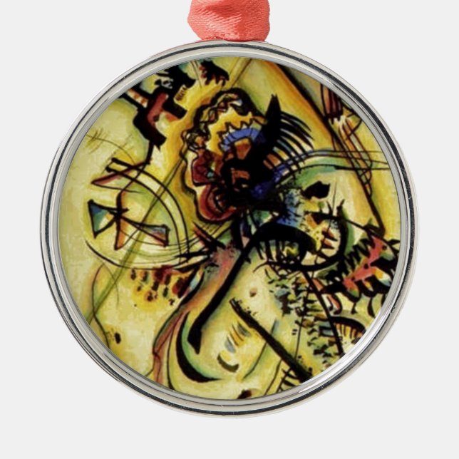 Ornement Rond Argenté À la voix inconnue de Kandinsky (Devant)