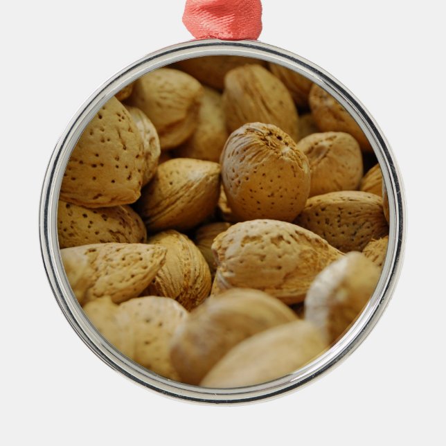 Ornement Rond Argenté Amandes (Devant)