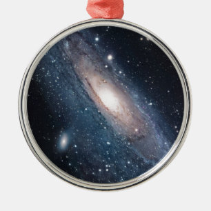 Ornement Rond Argenté androméda galaxie voie laiteuse cosmos univers
