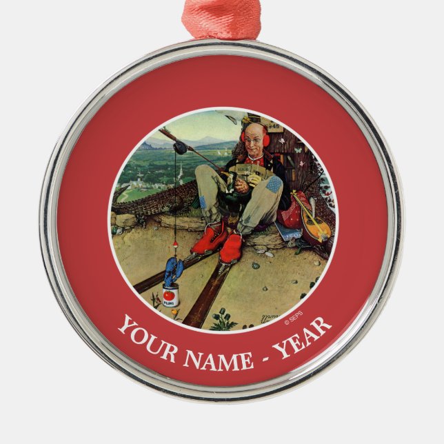 Ornement Rond Argenté April Fool, 1945 (Devant)