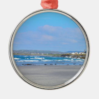 Ornement Rond Argenté Beachs irlandais