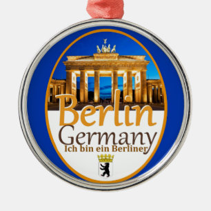 ORNEMENT ROND ARGENTÉ BERLIN