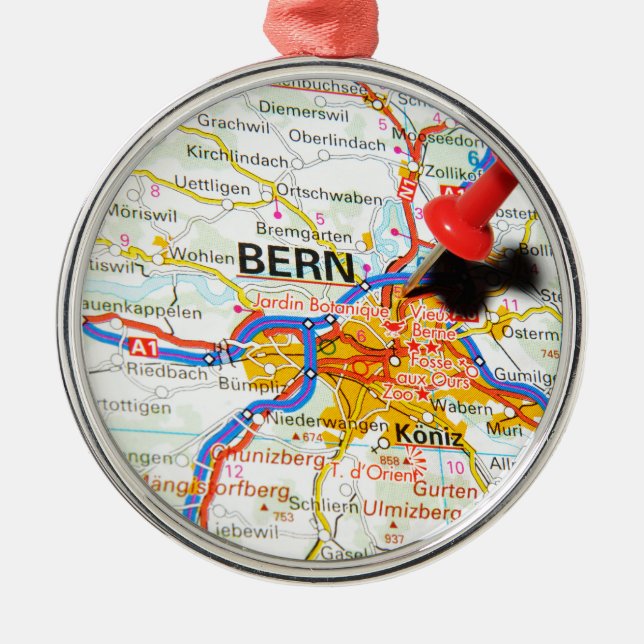 Ornement Rond Argenté Berne, Suisse (Devant)
