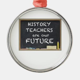 ORNEMENT ROND ARGENTÉ CADEAUX POUR DES PROFESSEURS D'HISTOIRE