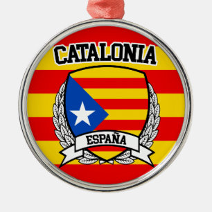 Ornement Rond Argenté Catalogne