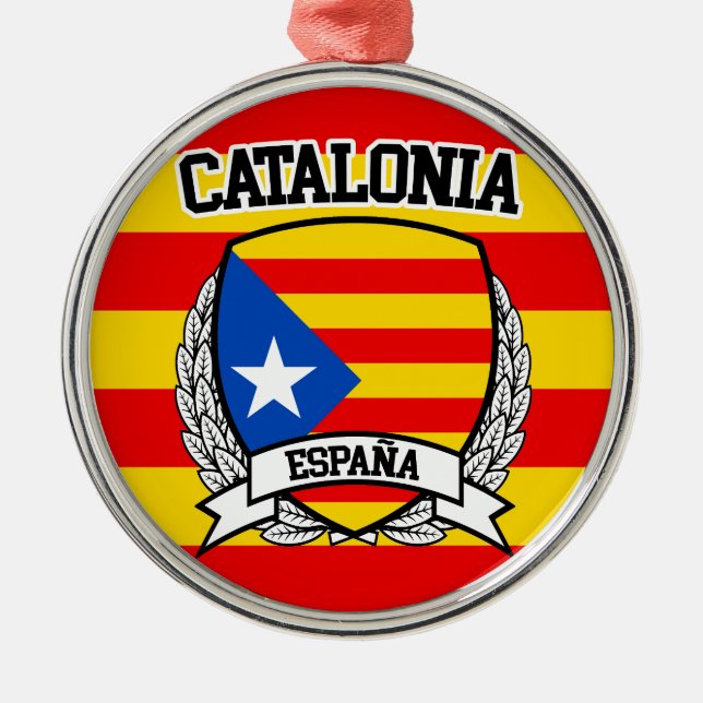 Ornement Rond Argenté Catalogne (Devant)