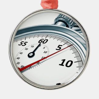 Ornement Rond Argenté chronomètre