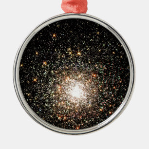Ornement Rond Argenté Cluster d'étoiles de Voie Lactée