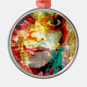 Ornement Rond Argenté dame