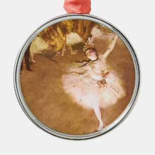 Ornement Rond Argenté Danseur de ballet Diplôme de la peinture étoile
