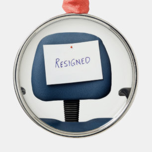 Ornement Rond Argenté Démissionné