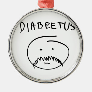 Ornement Rond Argenté Diabeetus (version de croquis)