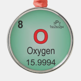 Ornement Rond Argenté Élément individuel de l'oxygène du Tableau